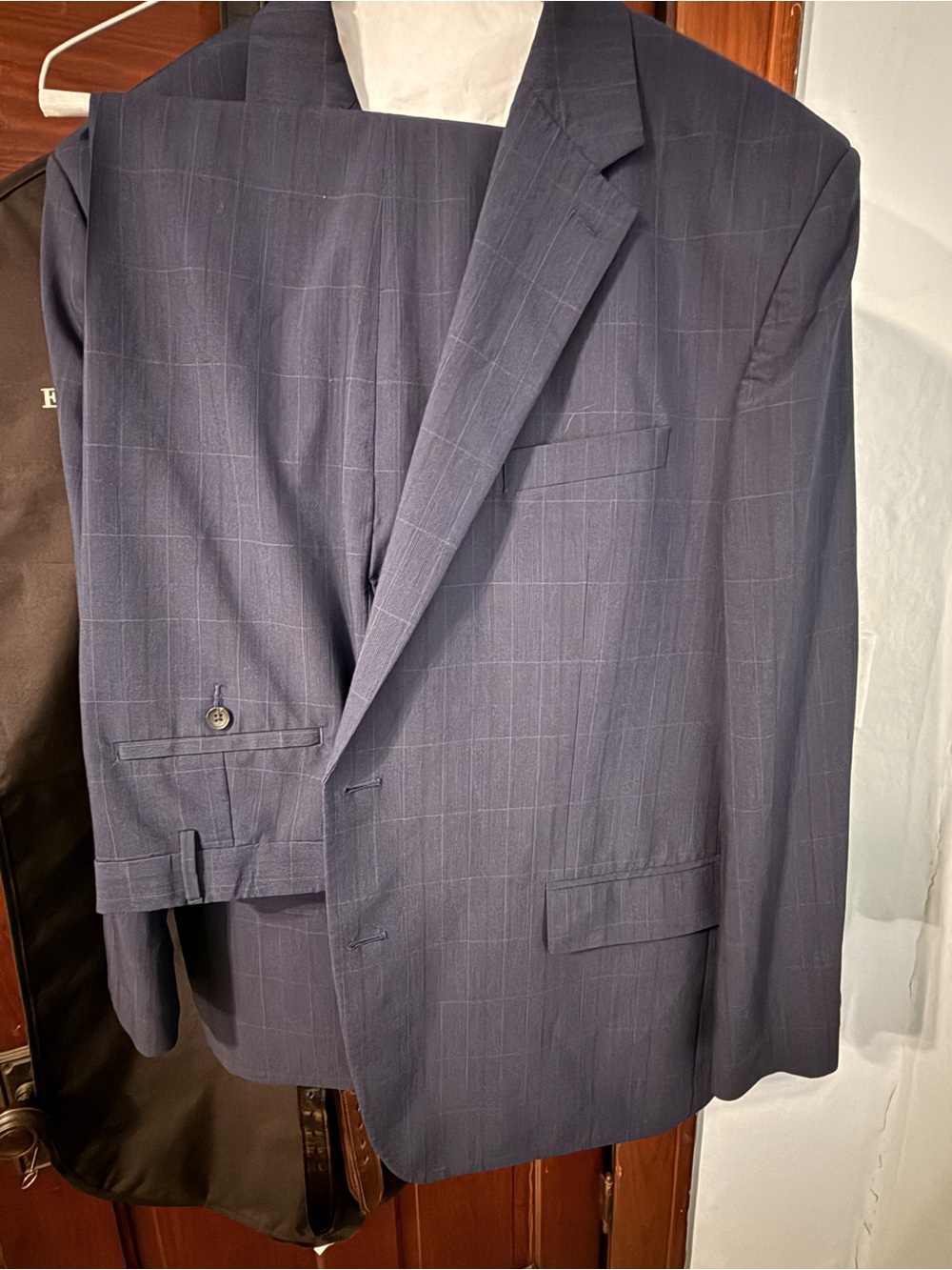 Haggar Prince of Wales Navy Men's Suit